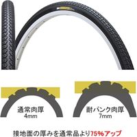 井上ゴム工業 CITY POPS 耐パンク(80型) ブラック(26×1 3/8) 200-70418 1ペア（直送品）