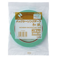 ニチバン 和紙 バッグシーリングテープ ミントグリーン 270MG 1巻