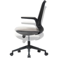 サンワサプライ オフィスチェア SNC-T161BG 1個 肘跳ね上げ式 座面/高反発モールドウレタン 背もたれランバーサポート ウレタンキャスター（直送品）