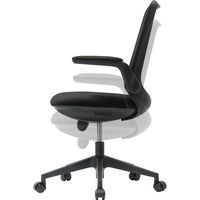 サンワサプライ オフィスチェア SNC-T161BK 1個 肘跳ね上げ式 座面/高反発モールドウレタン 背もたれランバーサポート ウレタンキャスター（直送品）