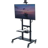 サンワサプライ 55~75型対応手動昇降液晶ディスプレイスタンド CR-PL45BK 1台（直送品）