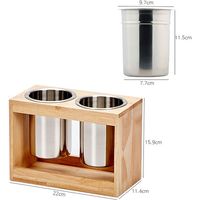 シモジマ カフェグッズ ウッドキューブミニ 2口 Cuffy-W960 004533064 1セット(1台)（直送品）