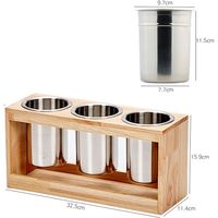 シモジマ カフェグッズ ウッドキューブミニ 3口 Cuffy-W961 004533065 1セット(1台)（直送品）