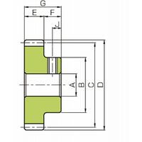 小原歯車工業 CPラック&ピニオン CP平歯車(焼入プラス) SSCPーH [Jシリーズ] SSCP5ー40HJ16 1個（直送品）