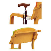 オフィス・ラボ エコノチェア ウッディ 木部:ダーク 張地:オレンジ EC-WD24VDKOR 1脚 O1096（直送品）