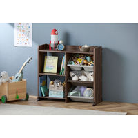 アイリスオーヤマ 本棚付 トイハウスラック 幅886×奥行348×高さ798mm ウォールナット 1台（直送品）