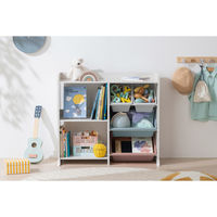 アイリスオーヤマ 本棚付 トイハウスラック 幅886×奥行348×高さ798mm ホワイト 1台（直送品）