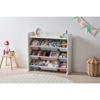 アイリスオーヤマ 天板付き キッズトイハウスラック 幅862×奥行348×高さ798mm ホワイト 1台（直送品）