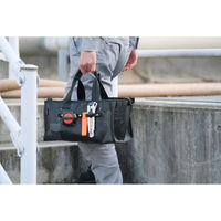 アイリスオーヤマ メッシュツールバッグ ボックスタイプ TLB-B35 ブラック 1個（直送品）