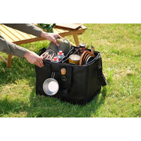 アイリスオーヤマ メッシュツールバッグ ボックスタイプ TLB-B38 ブラック 1個（直送品）