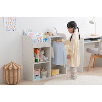 アイリスオーヤマ ワードローブ トイハウスラック 幅827×奥行295×高さ795mm ホワイト 1台（直送品）