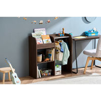 アイリスオーヤマ ワードローブ トイハウスラック 幅827×奥行295×高さ795mm ウォールナット 1台（直送品）