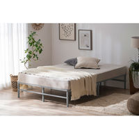 アイリスオーヤマ スチールベッド セミダブル 幅1200×奥行1950×高さ299mm グレー 1台（直送品）