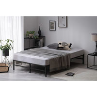 アイリスオーヤマ スチールベッド セミダブル 幅1200×奥行1950×高さ299mm ブラック 1台（直送品）