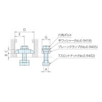 (株)ナベヤ マシンバイスシリーズ 取付クランプ BCS14L1 1個（直送品）