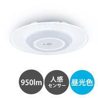 アイリスオーヤマ 小型シーリングライト 導光板 950lm 昼光色 人感センサー付 SCL95D-MS-P 1台
