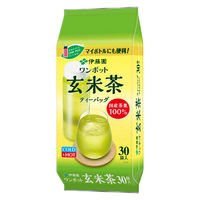 (水出し可)伊藤園 ワンポット 抹茶入り玄米茶 エコティーバッグ 1セット(30バッグ入×5) お茶 大容量