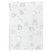 デザインフィル 3ポケットクリアホルダー A4 おばけ柄 35573006 1セット(1冊×3)（直送品）