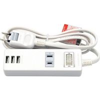 星光商事 STARLIGHT USBポート付タップ1個口3ポート3.4A SK-3USB1.5 1セット(24個:1個×24本)（直送品）