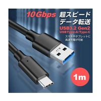 USB Type C ケーブル 1m 互換品 3.2 Gen 2(USB 3.1)対応 cable-e010-pr000081 1本（直送品）