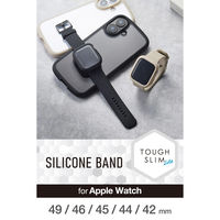 アップルウォッチバンド [49 46 45 44 42mm] シリコン ベルト ブラック AW-25ABDTSBK エレコム 1個（直送品）