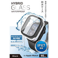アップルウォッチ フルカバー [46mm] 耐衝撃PCフレーム 指紋防止 防水 ブラック AW-25AFCGEBK エレコム 1個（直送品）