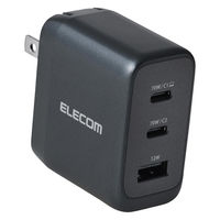USB充電器 70W USB-C×2 A×1 AdjustCharge搭載 ミッドナイト EC-AC12770MN エレコム 1個（直送品）