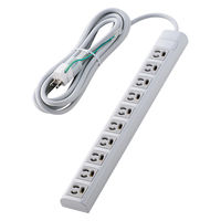 延長コード 電源タップ 3ピン 10個口 5m マグネット 抜け止め 2ピン変換アダプター付 T-H31050NM エレコム 1個（直送品）