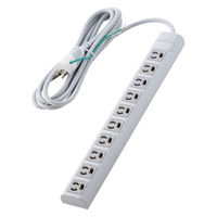 延長コード 電源タップ 3ピン 10個口 3m マグネット 抜け止め 2ピン変換アダプター付 T-H31030NM エレコム 1個（直送品）