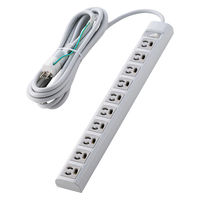 延長コード 電源タップ 3ピン 10個口 5m 一括スイッチ マグネット 2ピン変換アダプター付 T-Y135DA エレコム 1個（直送品）