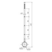 川口技研 SPC型ポールのみ ホワイト 標準サイズ SPC-Wポール 1本（直送品）