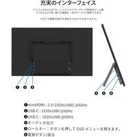 JAPANNEXT 18.5インチ ワイド モバイルディスプレイ JN-MD-IPS185F 1台（直送品）