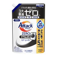 アタックゼロ（Attack ZERO） ドラム式専用 詰め替え 超特大 1540g 1箱（6個入） 衣料用洗剤 花王　(旧品)
