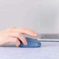 ナカバヤシ 無線静音 カードサイズマウス 3ボタン BlueLED ブルー MUS-RKT246BL 1個（直送品）