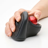 ナカバヤシ 無線静音 エルゴノミクストラックボールマウス 5ボタン 光学式 ブラック MUS-TRKF248BK 1個（直送品）