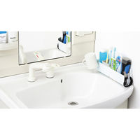 タマハシ 洗面台水ハネカバー&小物収納ラック A-77860 1個（直送品）