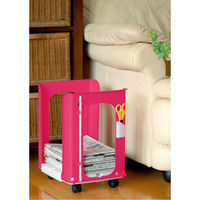 タマハシ からふるしんぶん楽っくプラス(キャスター付)オレンジ 47077 1個（直送品）