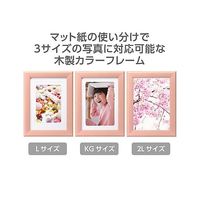 ハクバ写真産業 ウッドフレーム パレッテ 2L ベビーピンク FWPLT-BP 1個 64-7755-68（直送品）