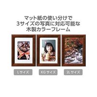 ハクバ写真産業 ウッドフレーム パレッテ 2L ブラウン FWPLT-BR 1個 64-7755-72（直送品）