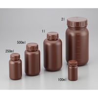 ニッコー・ハンセン 標準規格瓶 丸型広口(遮光)500mL セットなし 1ケース(75本入) 1032-03 1ケース(75本)（直送品）