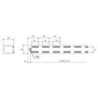 セラタ チャンネルスリット パイプ型 ダブル(ゴンドラタイプ) 白 1500 D252-1500WH 1セット(2本)（直送品）