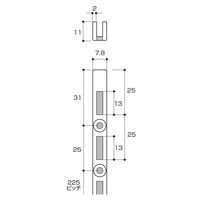 セラタ チャンネルスリットシングル 600 N11-600 1セット(2本)（直送品）