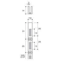 セラタ チャンネルスリットシングル 600 N14-600 1セット(2本)（直送品）