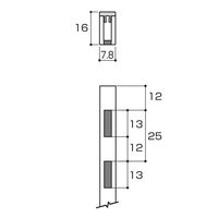 セラタ ショーケース用スリット柱(2.0t) 1200 N16-1200 1セット(2本)（直送品）