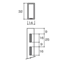 セラタ ショーケース用スリット柱(1.6t) ゴンドラタイプ 1200 N32-1200 1セット(2本)（直送品）