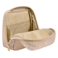 大河商事 手前折り自立コスメポーチ 立てて見渡せる ベージュ bon018_be 1個（直送品）