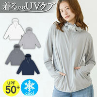 大河商事 UVパーカー M-L フード付き ホワイト solshade802WH_M-L 1着（直送品）