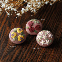 オリムパス製絲 (Olympus Thred) フランス刺しゅうキット くるみボタン Level.3 GPK-6 OLY-GP-K6 1組（直送品）