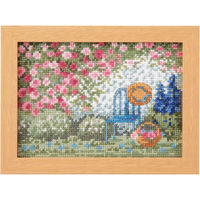 (Thred) 刺しゅうキット 『クロスステッチキット 6月 ローズガーデン』 縦20×横15cm 7546 OLY-K7546 1組（直送品）