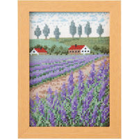(Thred) 刺しゅうキット 『クロスステッチキット 7月 ラベンダー畑』 縦20×横15cm 7547 OLY-K7547 1組（直送品）